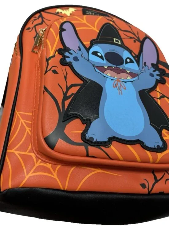 Disney Lilo & Stitch Halloween Mini Backpack Cute Spooky Trick or Treat Bag NEW - Picture 10 of 10